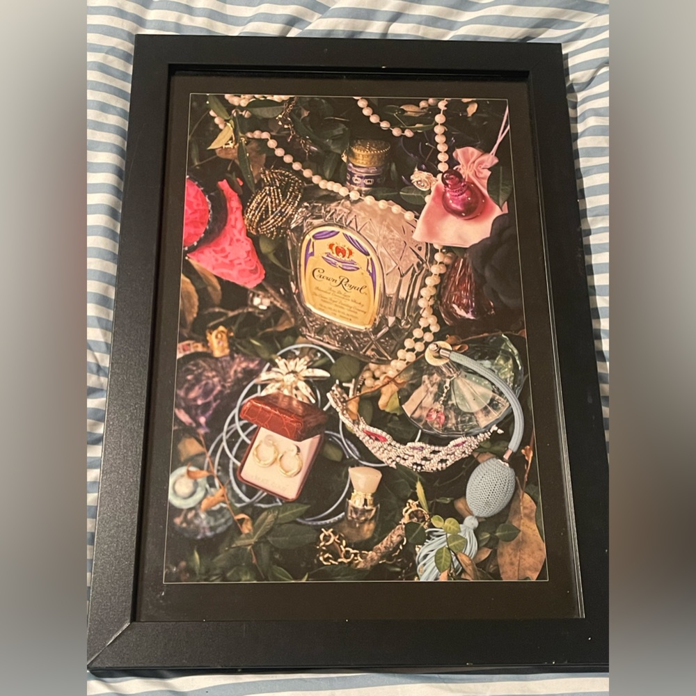 21x15 Fun print of girly things in Black frame